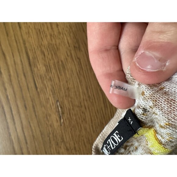 Nic & Zoe Open Front Cardigan Sweater Size 1X Linen Blend Lightweight Knit City - Picture 4 of 11